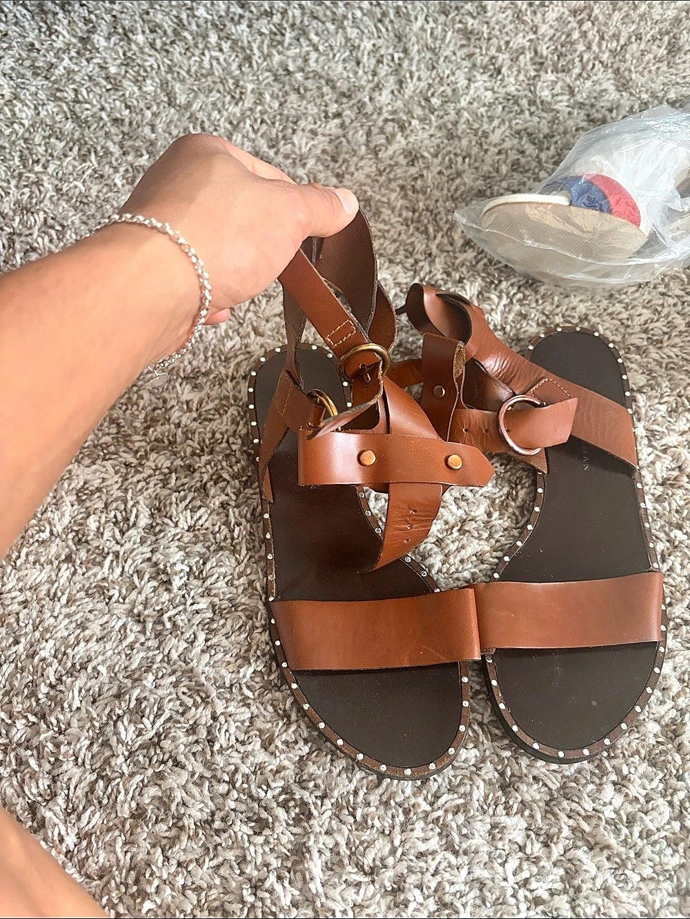Zara Brown Strappy Sandals